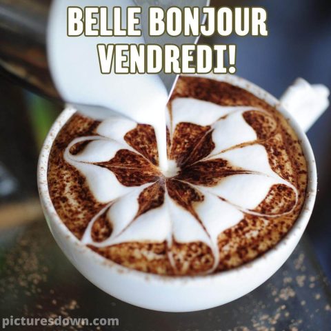 Bon vendredi café image fleur gratuite