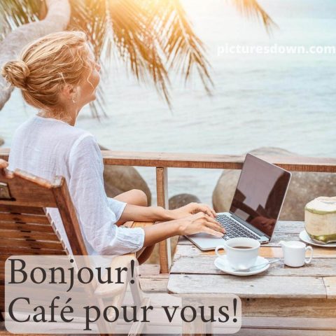 Bon vendredi café image par la mer gratuite