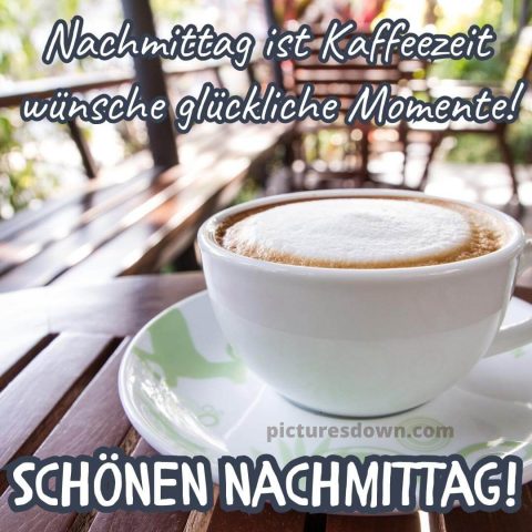 Kaffee schönen nachmittag bild mit Schaum kostenlos