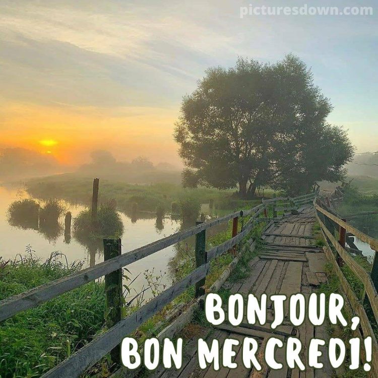 Image bonjour bon mercredi rivière gratuite