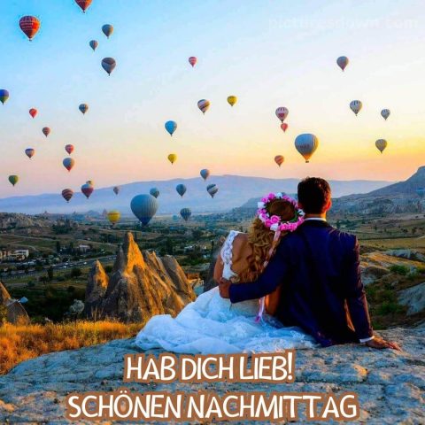 Schönen nachmittag bild mit herz Luftballons kostenlos