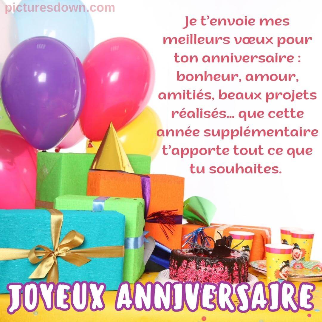 Carte anniversaire présent