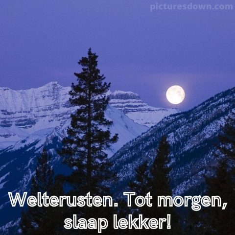 Welterusten maan afbeelding bergen gratis