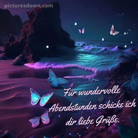 Gute nacht mittwoch bild Schmetterlinge im Sand kostenlos