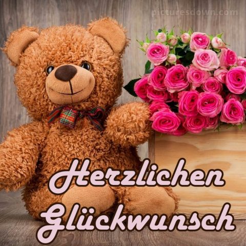 Herzlichen glückwunsch zum geburtstag frau bild rosa Rosen kostenlos