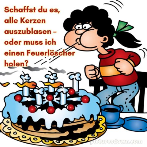 Herzlichen glückwunsch zum geburtstag lustig bild Kuchen kostenlos