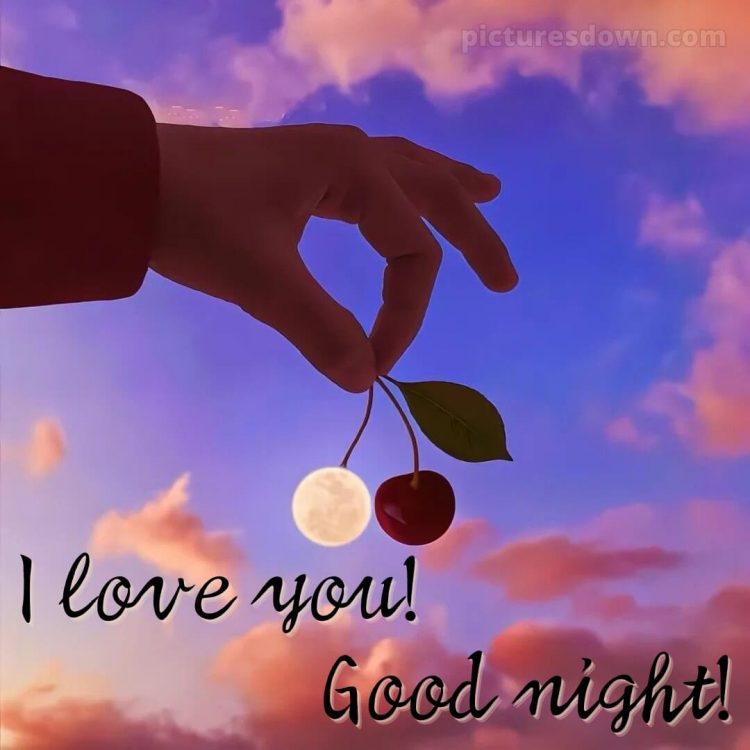 Good night i love you picture pink clouds free download