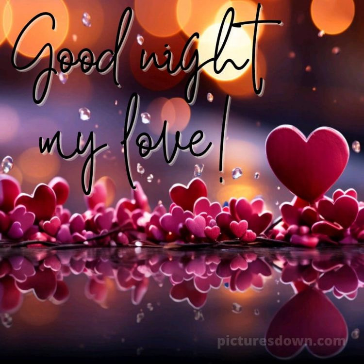 Good night images love picture hearts free download