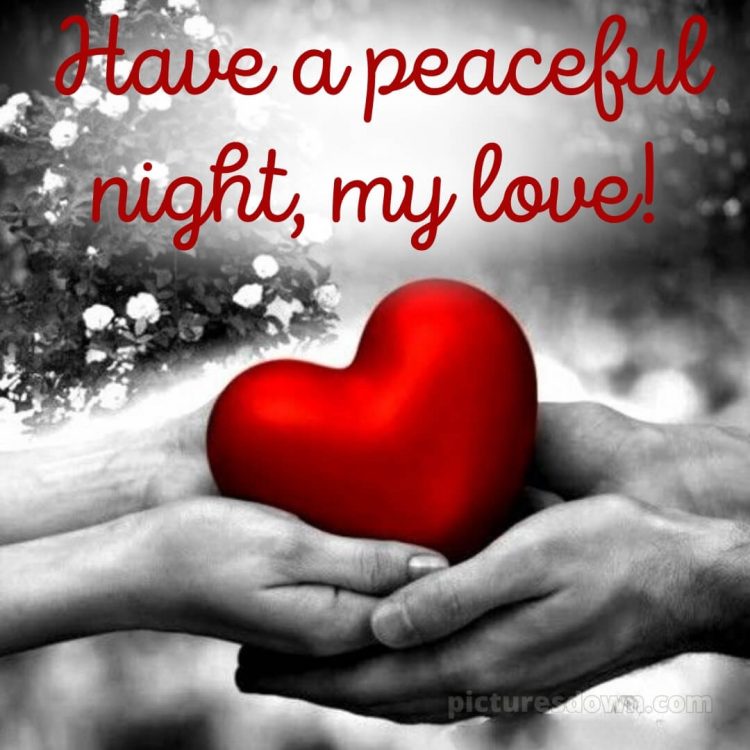 Good night images love picture heart in hand free download