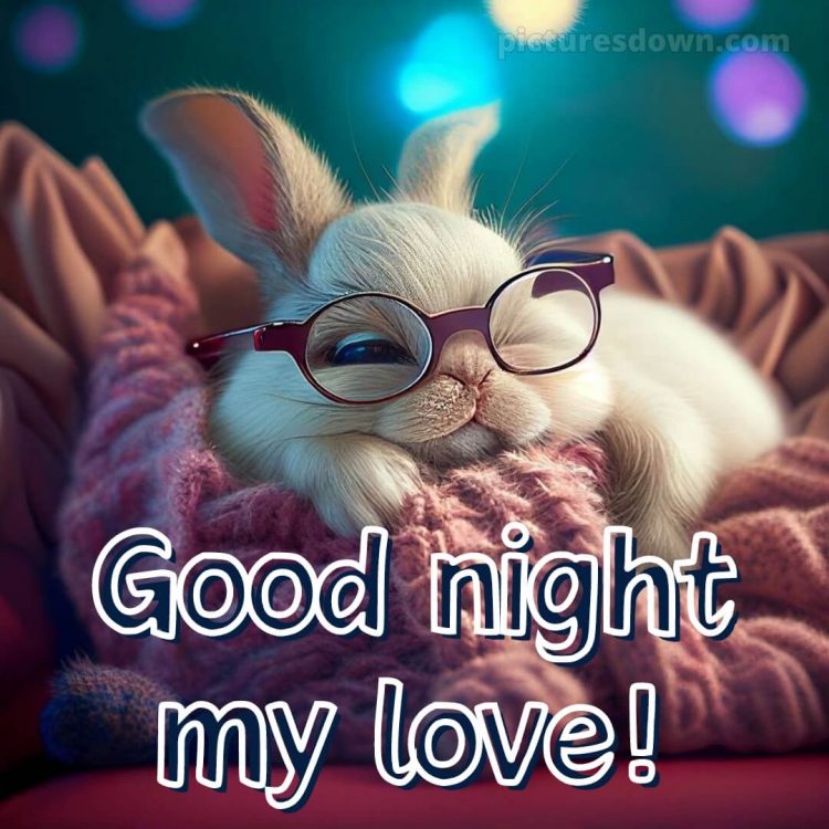 Good night images with love picture rabbit free download