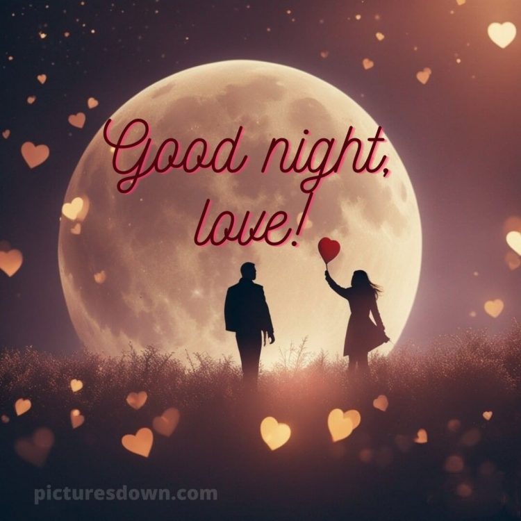Good night images with love picture moon free download