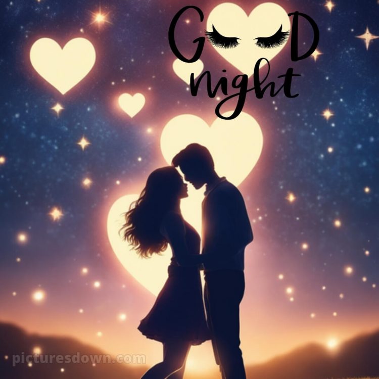 Good night love picture starry sky free download