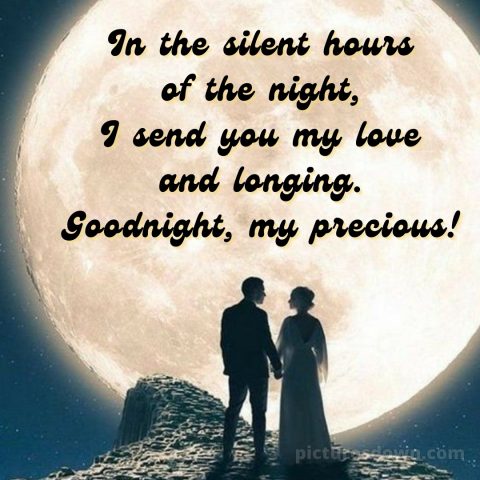 Good night love images picture huge moon free download