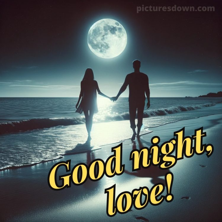 Good night love images picture sea free download