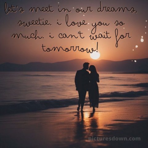 Good night love images for girlfriend picture couple on the beach free download