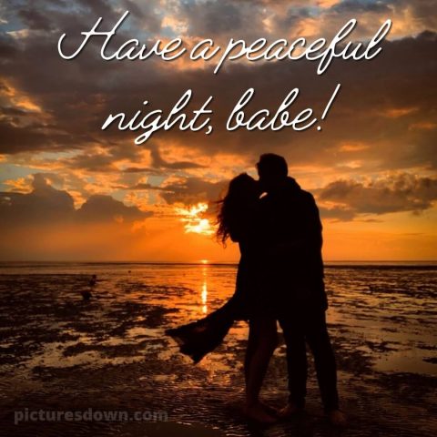 Good night love kiss picture sea free download