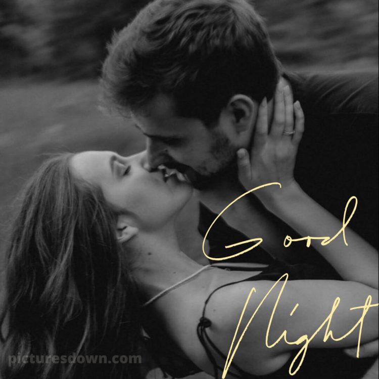 Good night love kiss picture black and white free download