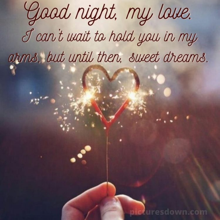 Good night love message picture heart free download