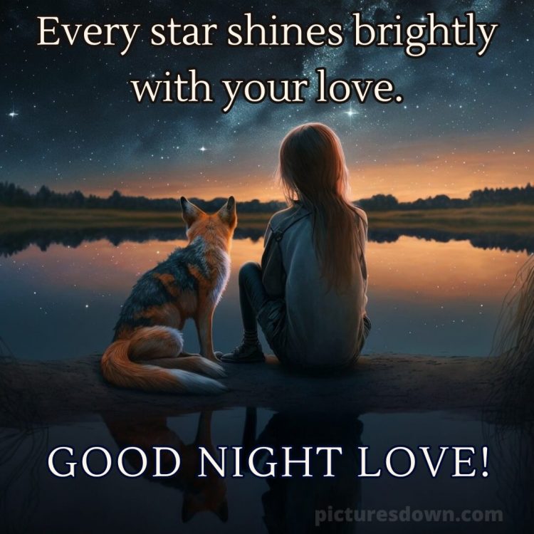 Good night love message picture lake free download