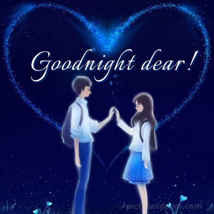 Good night love message picture couple free download