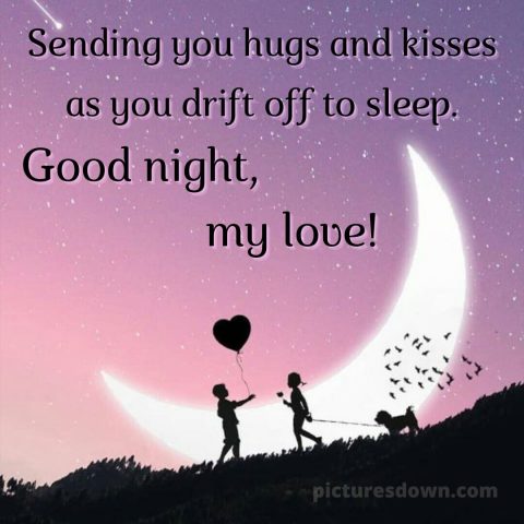 Good night love messages picture stars and moon free download
