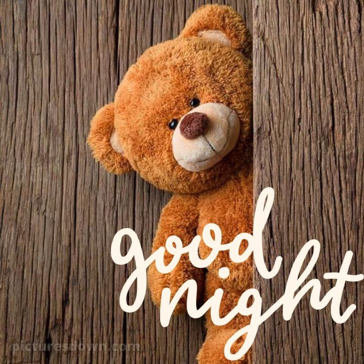 Good night love photo picture teddy bear free download