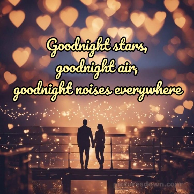 Good night love quotes picture couple free download