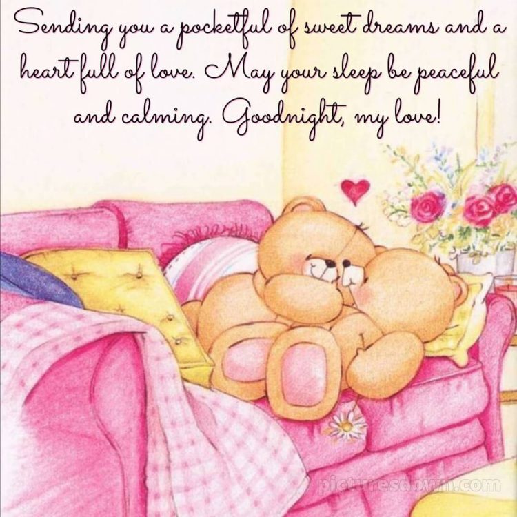 Good night love quotes picture pink sofa free download