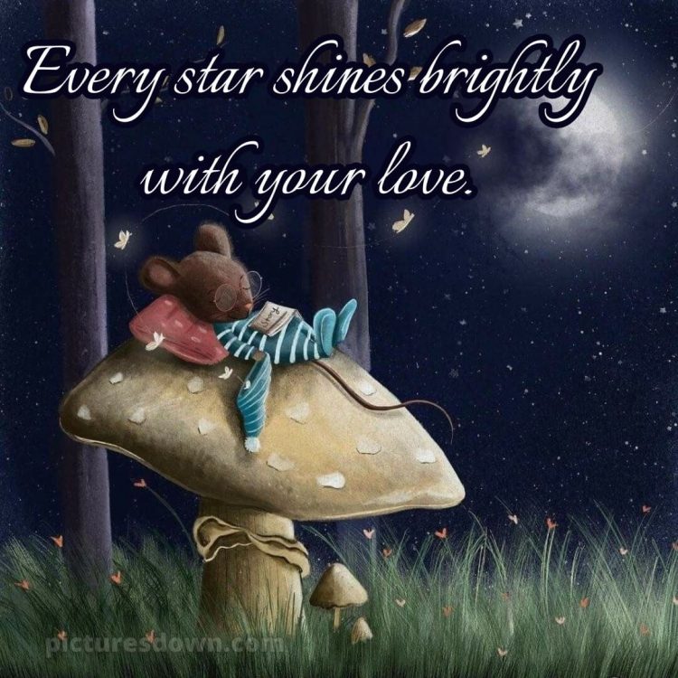 Good night love quotes picture stars free download