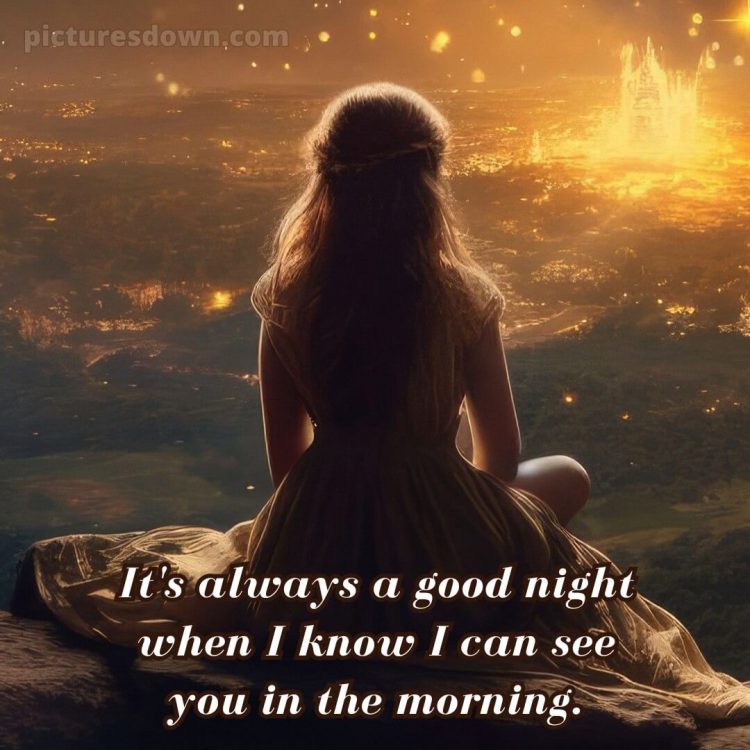 Good night love quotes picture girl free download
