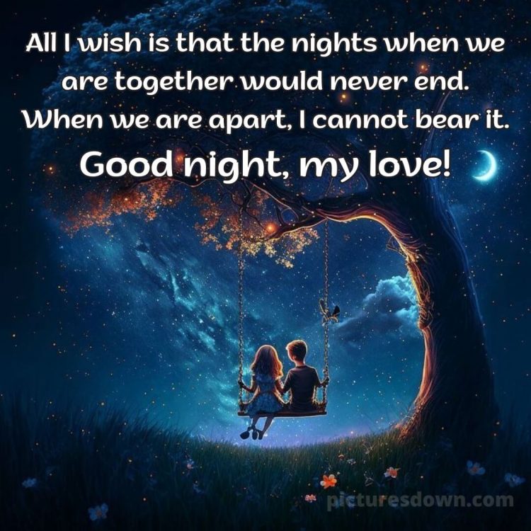 Good night love quotes picture tree swing free download