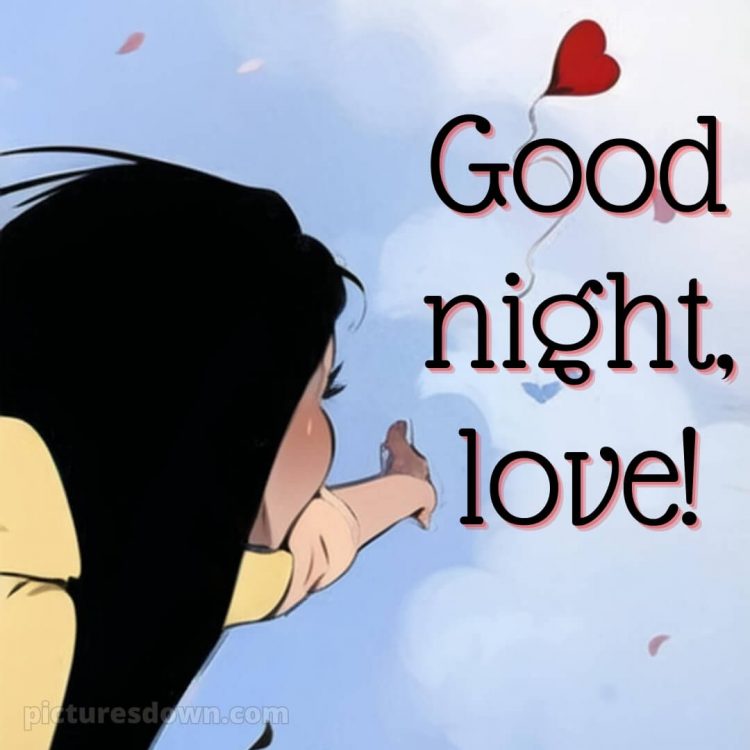 Good night love wishes picture heart in the sky free download