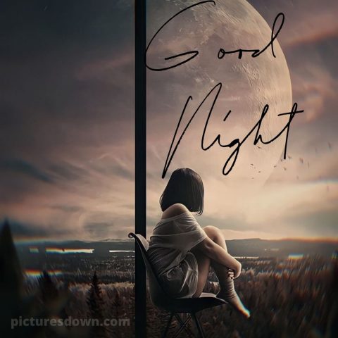 Good night love wishes picture girl free download