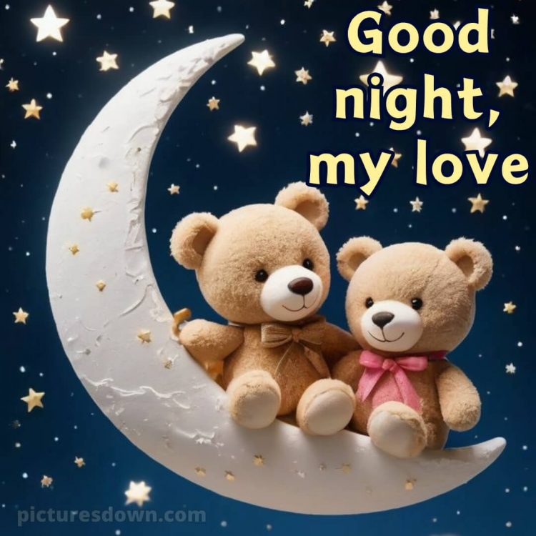 Good night message for love picture bears free download