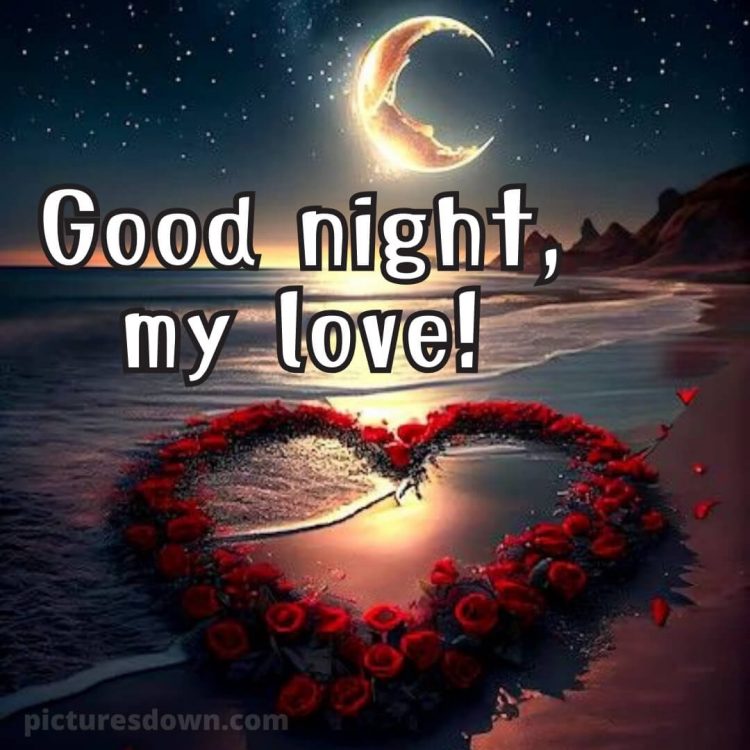 Good night message for love picture sea free download