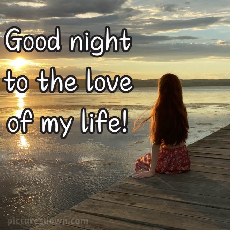 Good night message for love picture girl by the lake free download