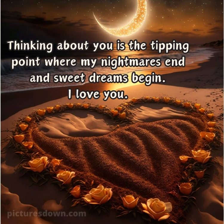Good night messages for love picture heart in the sand free download