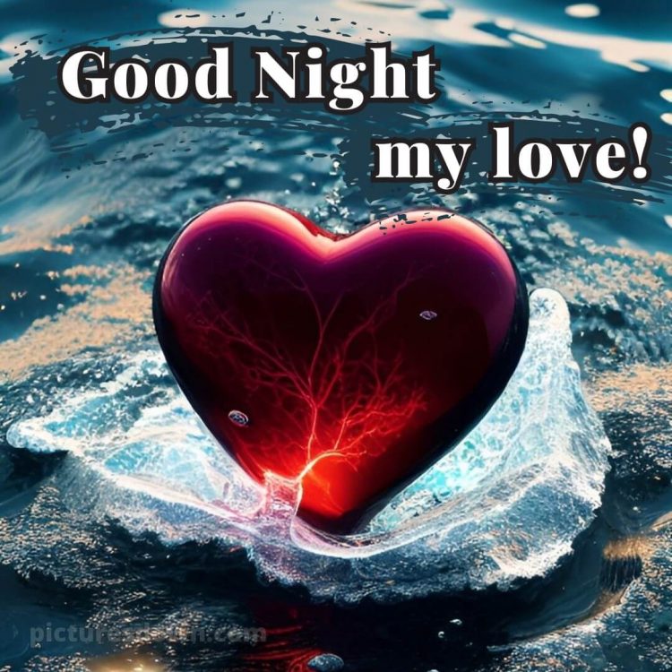 Good night messages for love picture red heart free download