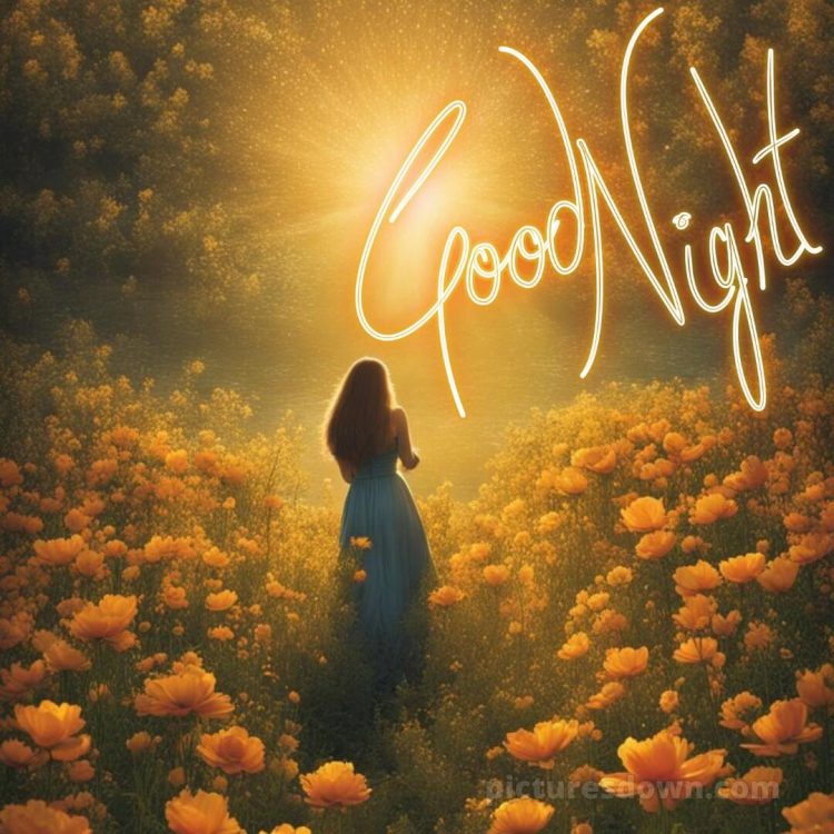 Good night messages for love picture yellow flowers free download