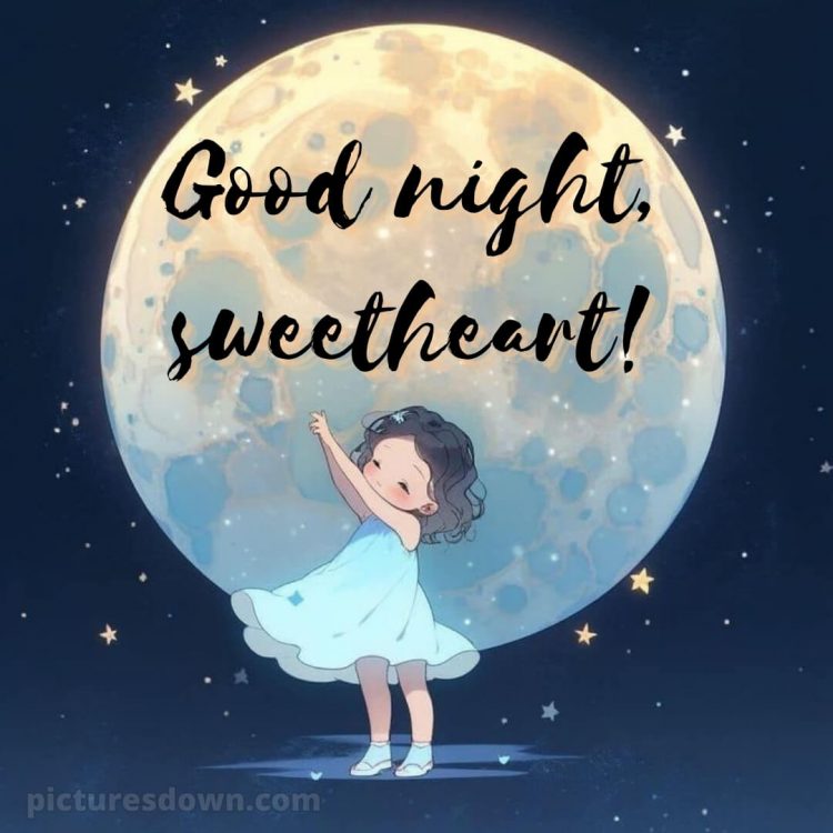 Good night msg for love picture moon and stars free download