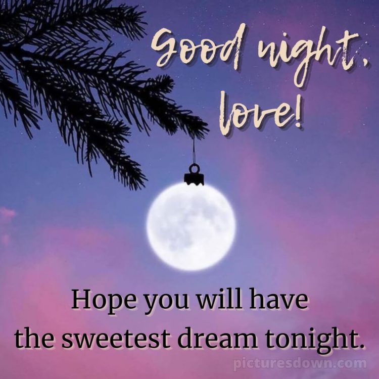 Good night my love images picture moon in the sky free download