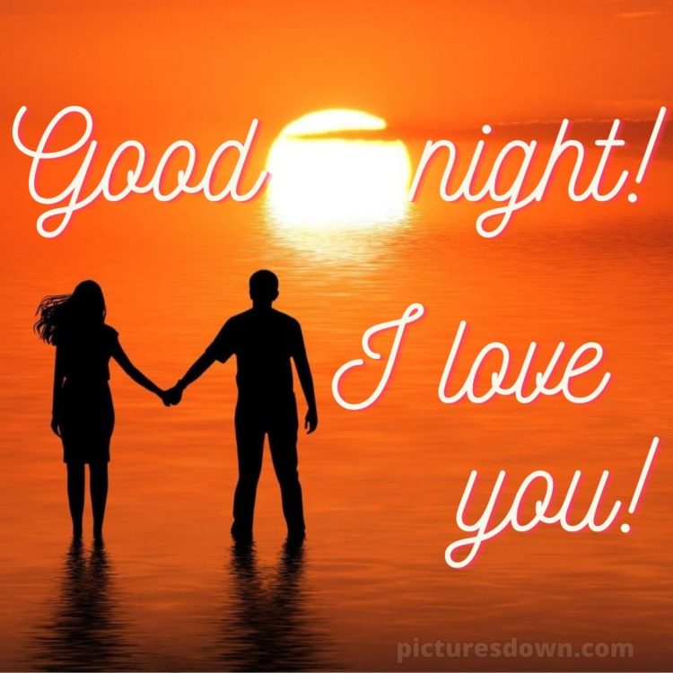 Good night my love images picture sun over water free download