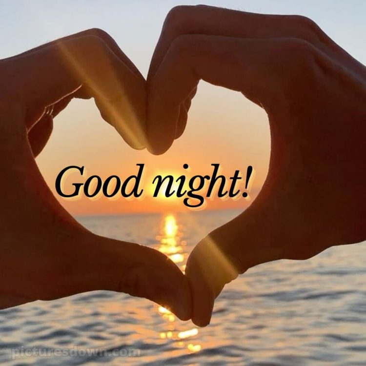Good night pic love picture sunset free download