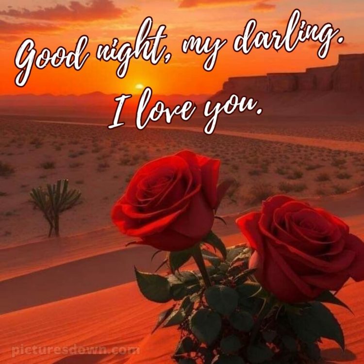 Good night pic love picture roses free download