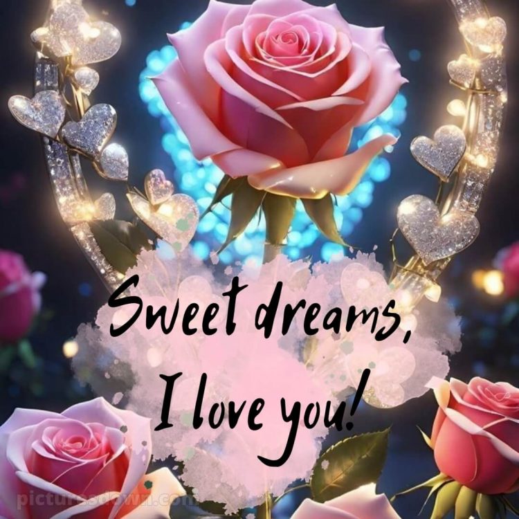 Good night pic love picture pink rose free download