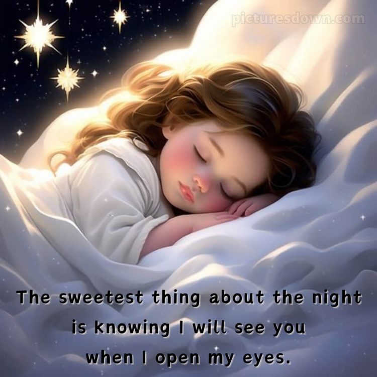 Good night quotes love picture little girl free download