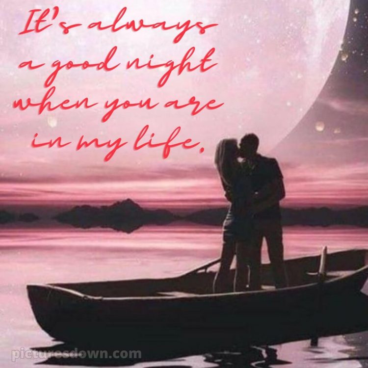 Good night quotes love picture boat free download