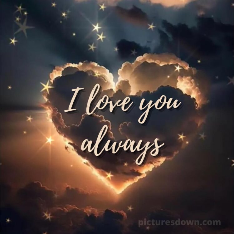 I love you good night picture clouds free download