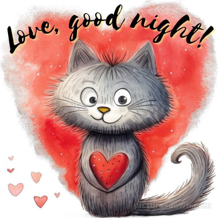 Love good night picture cat free download