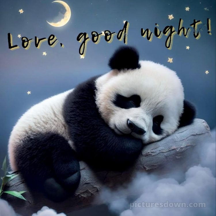 Love good night images picture panda free download
